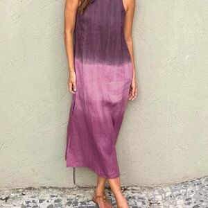 Purple Pink Mini Skirt Halter Slip Casual